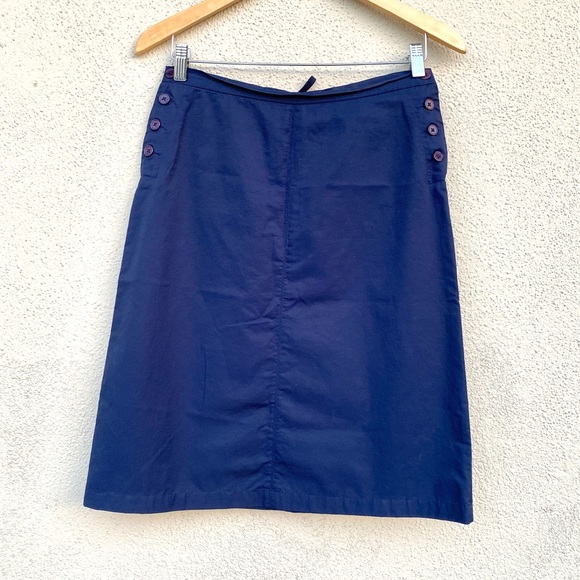 THE LIMITED skirt A-line corset back women’s lace up back navy blue business 4 - Picture 13 of 14